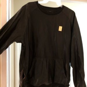 Forte Leather/croc pullover